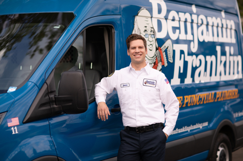 BF Male Technician with Van Wide View 1